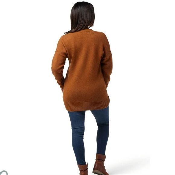 Smartwool NWT Women's Cozy Lodge Boyfriend Cardigan in‎ Acorn Heather Medium - Picture 5 of 10